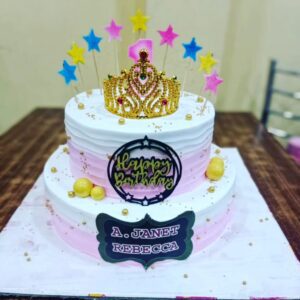 GIRL CROWN CAKE (NEXT DAY DELIVERY)
